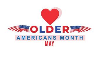 Older Americans month. background, banner, card, poster, template. Vector illustration.