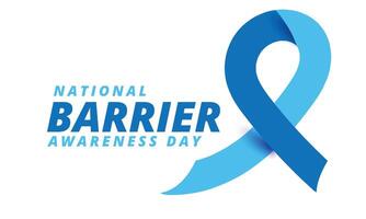 National Barrier Awareness Day. background, banner, card, poster, template. Vector illustration.