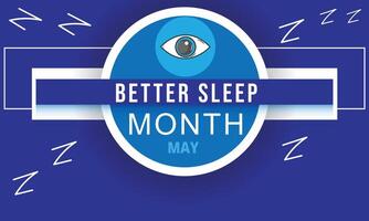 Better Sleep Month. background, banner, card, poster, template. Vector illustration.