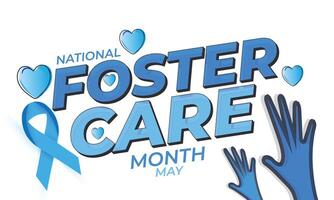 National Foster Care Month. background, banner, card, poster, template. Vector illustration.