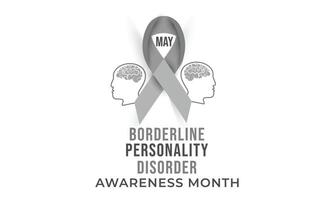 Borderline personality disorder awareness month. background, banner, card, poster, template. Vector illustration.