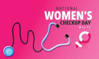 National Women's checkup day. background, banner, card, poster, template. Vector illustration.