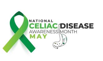 National Celiac disease awareness month. background, banner, card, poster, template. Vector illustration.