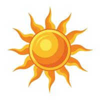 Flat summer yellow sun collection in different styles vector