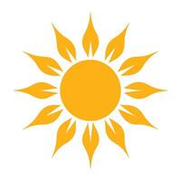 Flat summer yellow sun collection in different styles vector