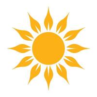 Flat summer yellow sun collection in different styles vector