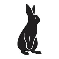 Rabbit Vector. Isolated rabbit shadow on a white background vector