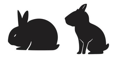 Rabbit Vector. Isolated rabbit shadow on a white background vector