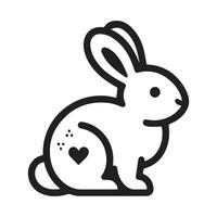 Rabbit Vector. Isolated rabbit shadow on a white background vector