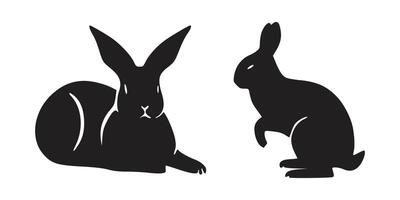 Rabbit Vector. Isolated rabbit shadow on a white background vector