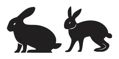 Rabbit Vector. Isolated rabbit shadow on a white background vector