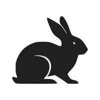 Rabbit Vector. Isolated rabbit shadow on a white background vector