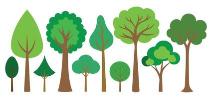 hand drawn trees collection set, illustration vector for infographic or other uses