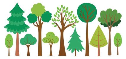 hand drawn trees collection set, illustration vector for infographic or other uses