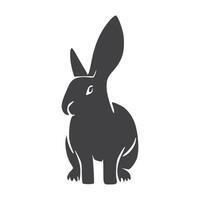 Rabbit Vector. Isolated rabbit shadow on a white background vector