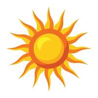 Flat summer yellow sun collection in different styles vector