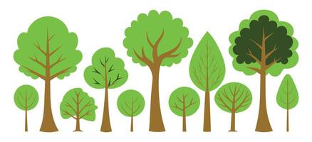 hand drawn trees collection set, illustration vector for infographic or other uses