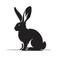 Rabbit Vector. Isolated rabbit shadow on a white background vector