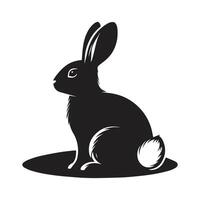 Rabbit Vector. Isolated rabbit shadow on a white background vector