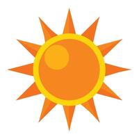 Flat summer yellow sun collection in different styles vector