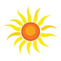 Flat summer yellow sun collection in different styles vector