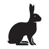 Rabbit Vector. Isolated rabbit shadow on a white background vector