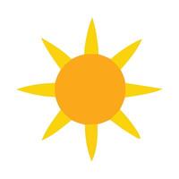 Flat summer yellow sun collection in different styles vector