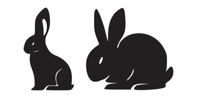 Rabbit Vector. Isolated rabbit shadow on a white background vector