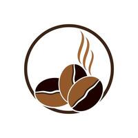 Coffee bean icon vector