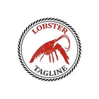 Lobster logo design template vector