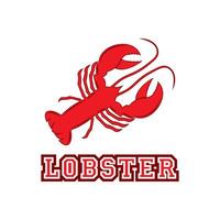 Lobster logo design template vector