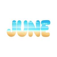 Hello June. Welcome June. June with summer vibes vector. vector