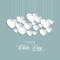 Happy white day vector. White day celebration vector. white day greeting card. valentine day. vector