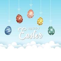 happy easter day. happy easter day egg wallpaper background. happy easter greeting card. vector