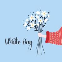 Happy white day vector. White day celebration vector. white day greeting card. valentine day. vector