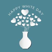 Happy white day vector. White day celebration vector. white day greeting card. valentine day. vector