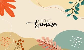 Hello Summer. Summer background vector. Summer season. Summer wallpaper vector. vector