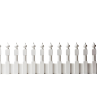 AI generated White wooden fence on transparent background png file