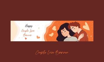 Romantic couple in relationship, love and romance vector