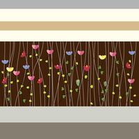 Illustration, multi-colored flower pattern, fabric pattern, space, decoration vector