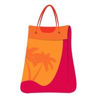 sling bags, beach bags, shopping bags, simple design with coconut trees vector