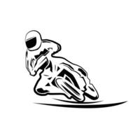 Road race motorbike vector illustration.