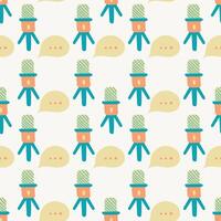 Pattern of Microphones and Speech bubble. Seamless pattern for Podcast, Broadcast, Streaming. Microphone on the stand. Discussion and conversations. Vector illustration