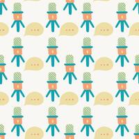 Pattern of Microphones and Speech bubble. Seamless pattern for Podcast, Broadcast, Streaming. Microphone on the stand. Discussion and conversations. Vector illustration