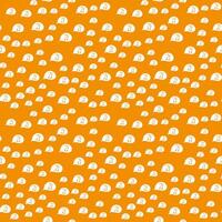 Question Bubbles Seamless Pattern. Question and Exclamation Mark in Comic Bubble. Ask a question online. Help support. FAQ. Chat discussion. Orange background. Doodle style. Vector illustration