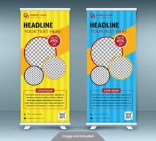 Business Roll Up. Standee Design. Banner Template. Presentation and Brochure Flyer vector