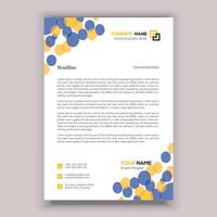 Corporate business letterhead template design. vector