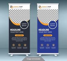 Business Roll Up. Standee Design. Banner Template. Presentation and Brochure Flyer vector