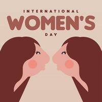 Happy women's day illustration background vector