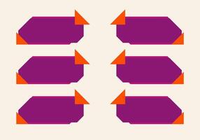 Modern abstract vector banner set. Flat geometric shapes of different colors and different style. Template for web or print design.